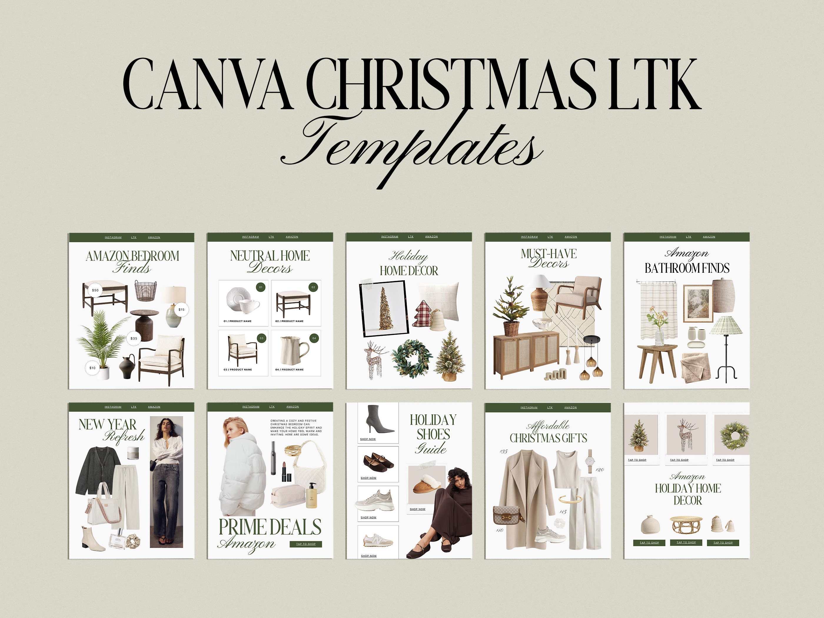 40 Canva Christmas LTK Template, Christmas Instagram LTK, Editable Ltk ...