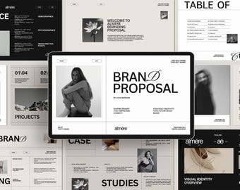 30 Page Prewritten Brand Proposal Canva Template | Editable Client Presentation & Strategy Brochure | Designers and Agencies Branding Kit