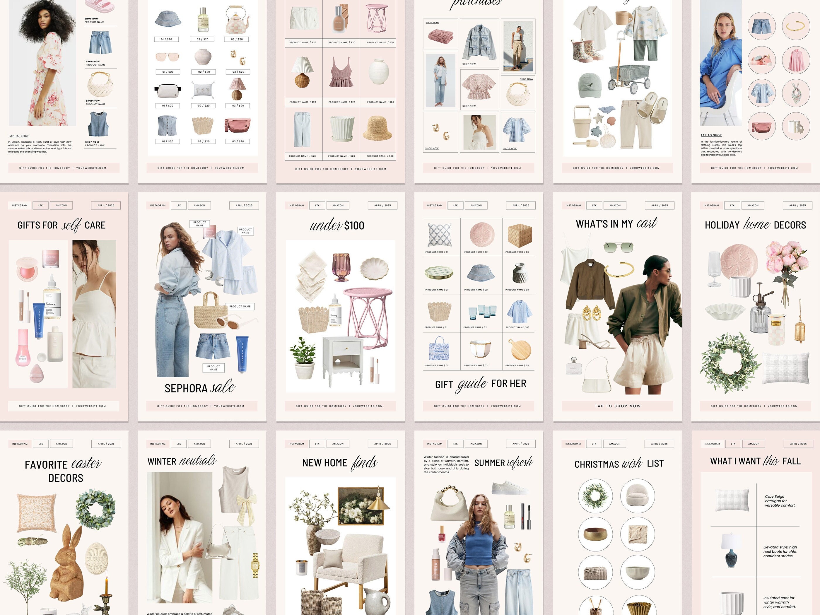 20 Editable Canva LTK Instagram Story Template, Fashion Blogger LTK ...
