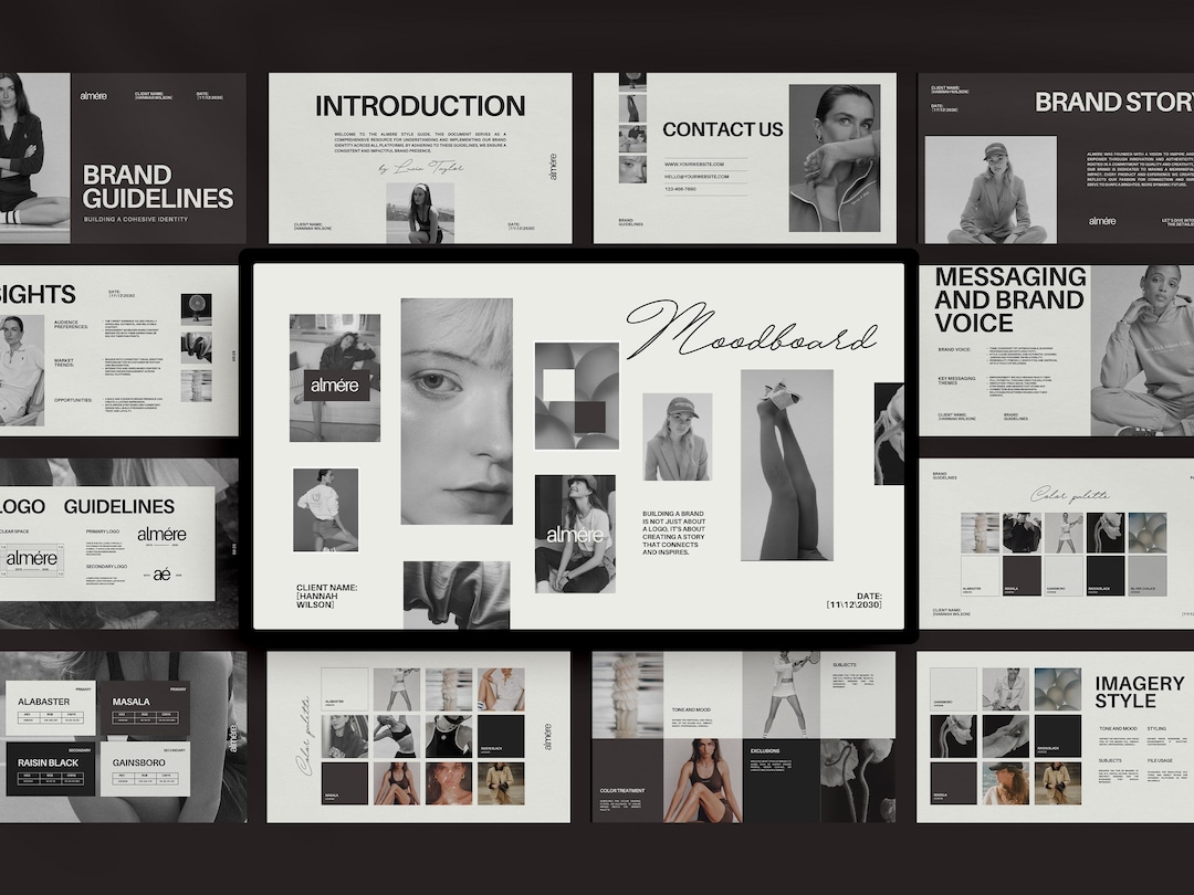 25 Page Brand Guidelines Canva Template | Editable Brand Identity Style ...