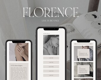 Plantilla de enlaces de Instagram de Showit, plantilla de enlace de Showit en biografía, plantilla de Showit, enlace de Instagram editable en biografía, plantilla de página de destino de Showit