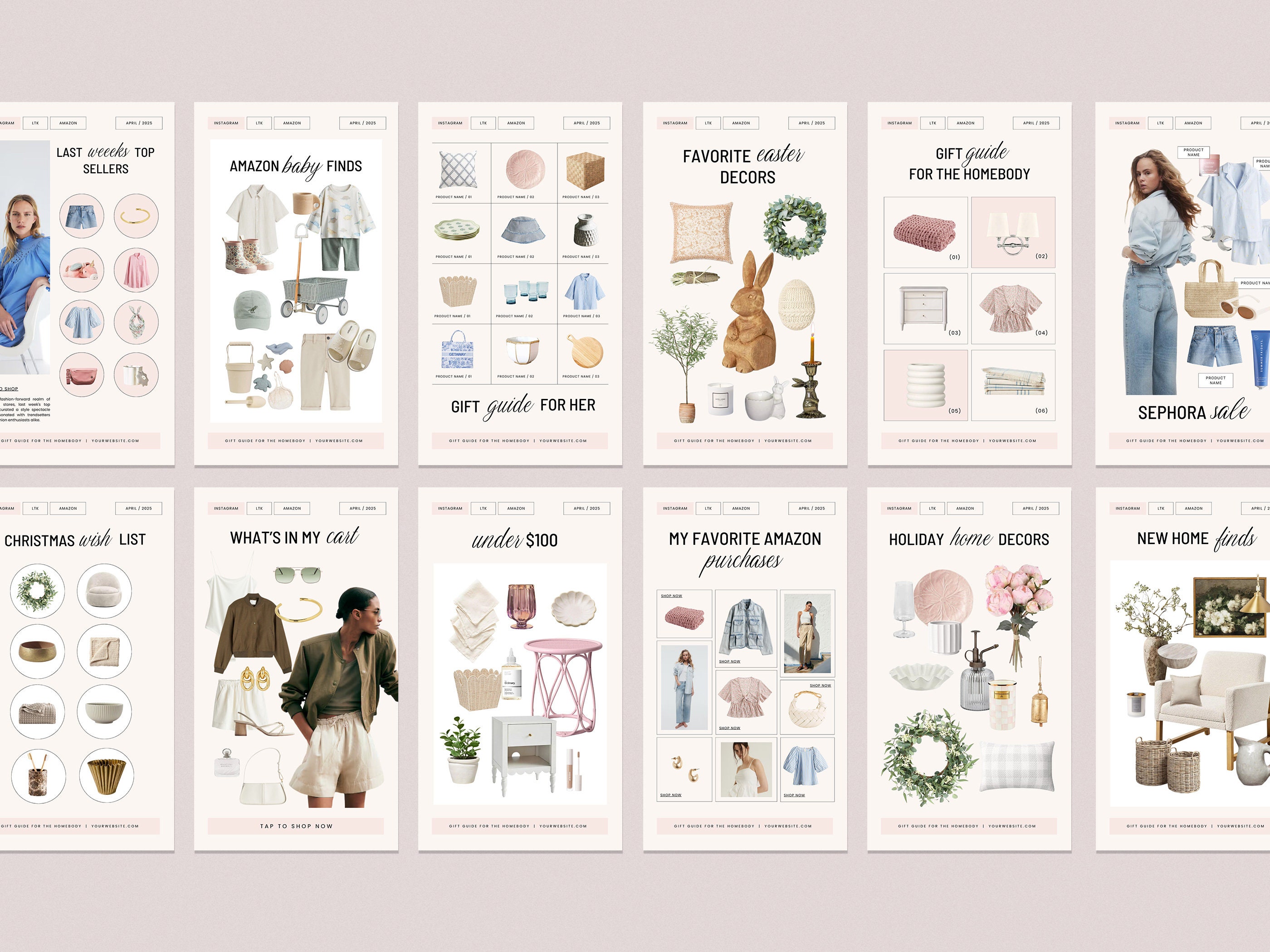 20 Editable Canva LTK Instagram Story Template, Fashion Blogger LTK ...
