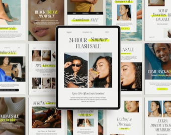 Editable Sale Email Canva Template | Promo Email Newsletter for Beauty, Skincare, Fashion Brands | Customizable Marketing Design