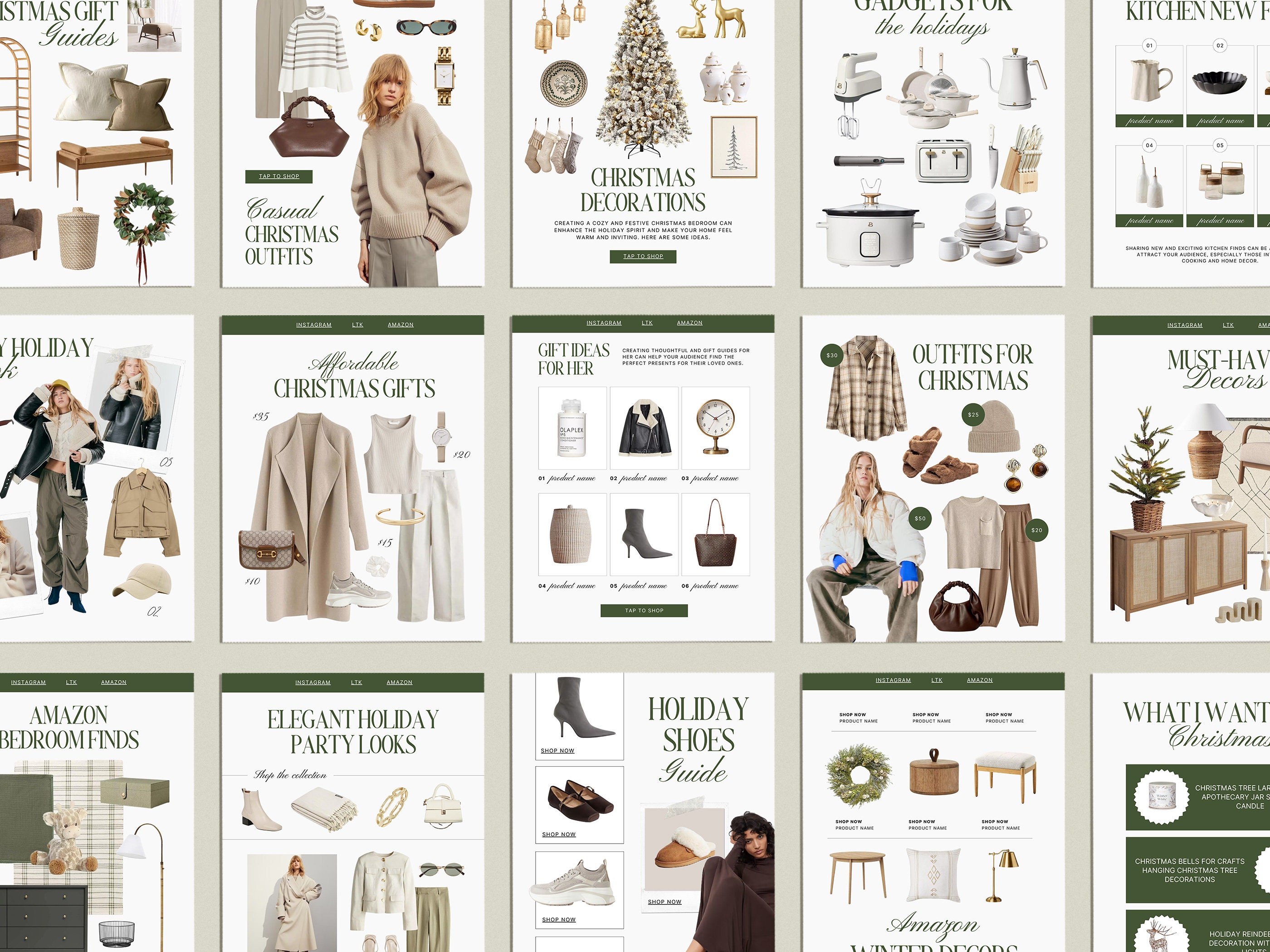 40 Canva Christmas LTK Template, Christmas Instagram LTK, Editable Ltk ...