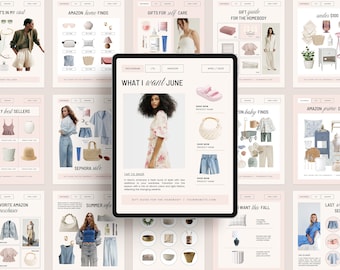 20 Editable LTK Instagram Post Templates | Fashion and Home Decor Gift Guide Canva Kit | Product Catalog for Influencers