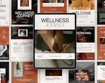 30 Page Wellness Coach Ebook Canva Template | Editable Lead Magnet Workbook, Lifestyle Coaching Guide & Client Resource Kit