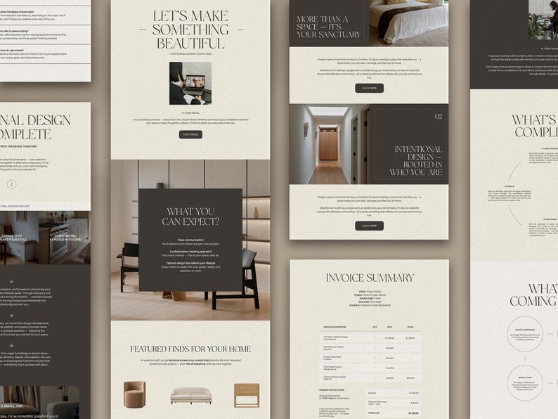 5 Editable Flodesk Email Templates | Interior Design Welcome ...