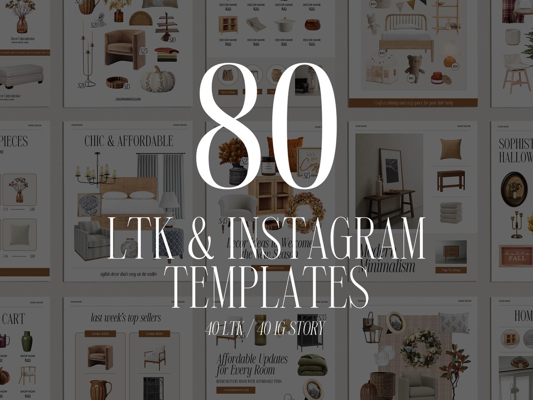80 LTK Instagram Canva Templates | Post & Story Gift Guides , Product ...
