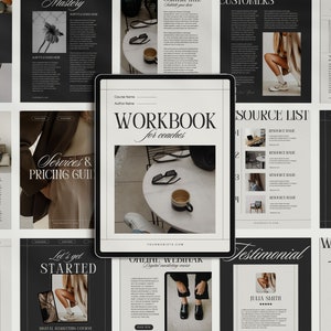 80-Page Canva Coaching Workbook Template | A4 & US Letter | Editable Wellness Lead Magnet and Ebook Kit for Coaches and Entrepreneurs