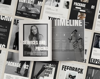 HARPER Services and pricing guide Canva template, Coach Service & Pricing Guide, Canva Price Guide