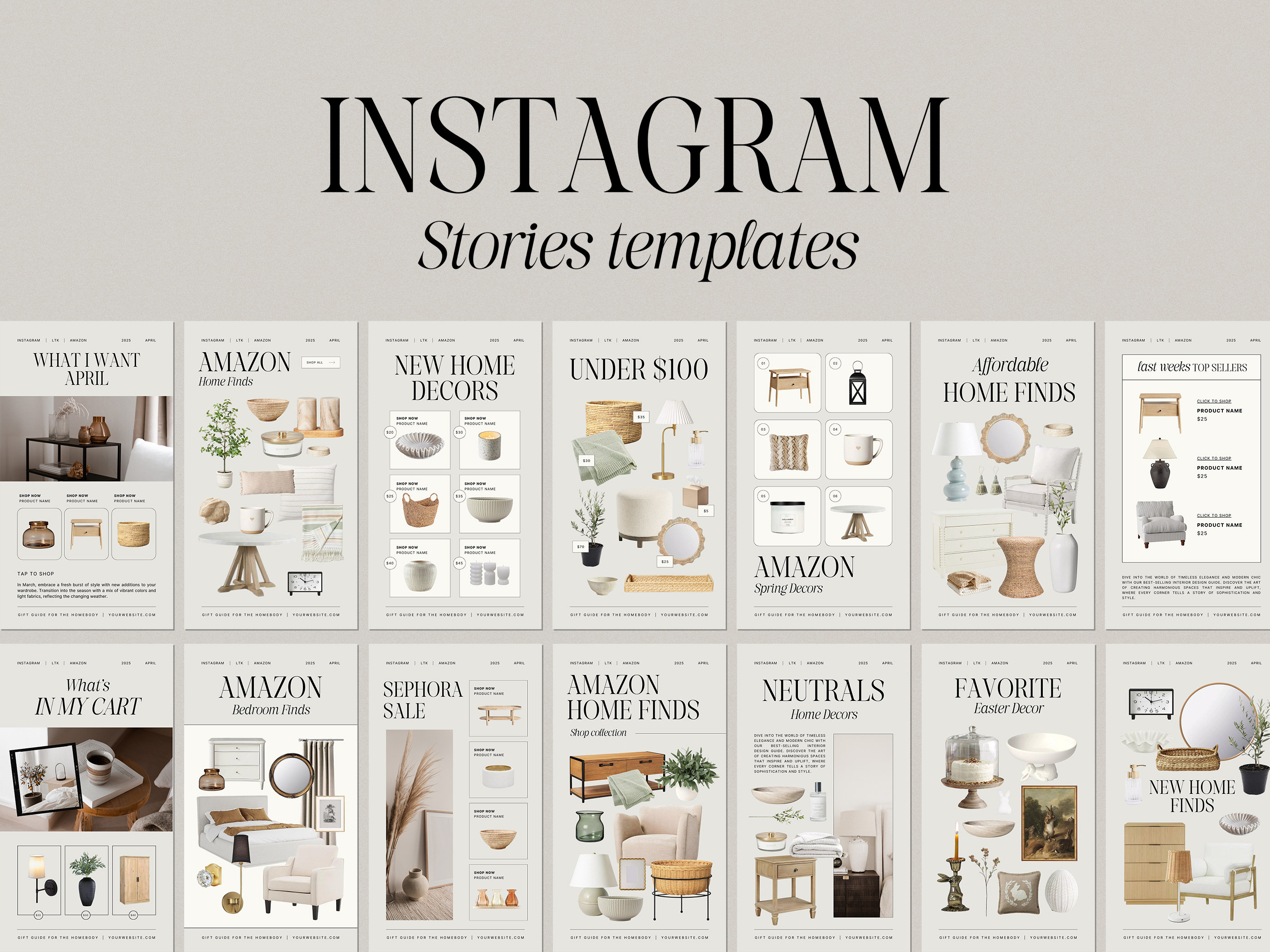 20 Editable Instagram Story Templates for Interior Designers and Home ...
