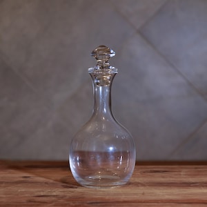 Vintage Spanish elegant blown glass decanter.