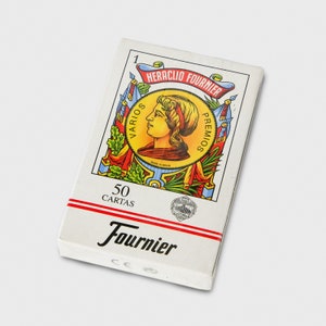 Vintage Heraclio Fournier Premium Playing Cards | Unopened Deck of 50 Cards in Original Packaging | Rare Collectible Playing Cards Deck
