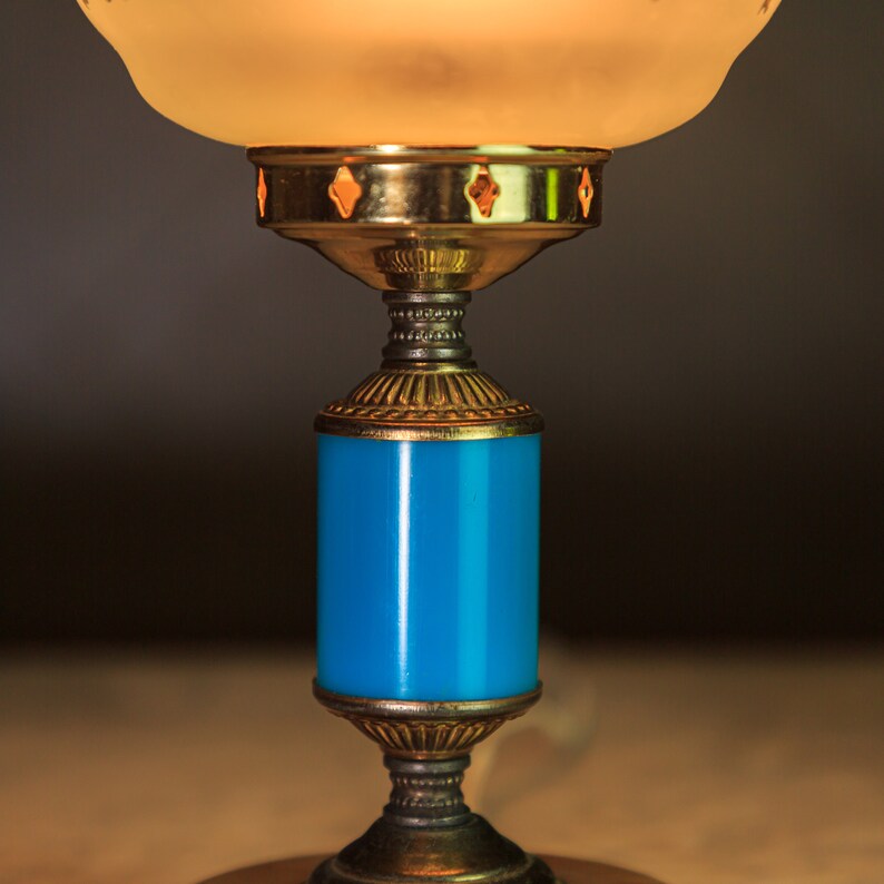 Lampe de table LED 36534, noir, or, métal, verre