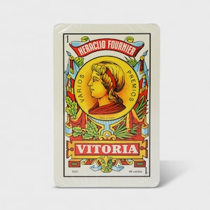Carte da gioco premium Heraclio Fournier vintage / Mazzo non aperto di 50 carte nella confezione originale / Mazzo di carte da gioco da collezione rare