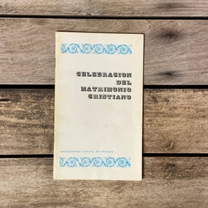 Vintage Spanish brochure - Celebración del Matrimonio Cristiano, 1971