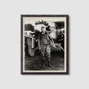 Photo de l'aviateur Charles Lindbergh de 1927 — Téléchargement numérique haute résolution, histoire de l'aviation vintage, Spirit of St. Louis, accès instantané