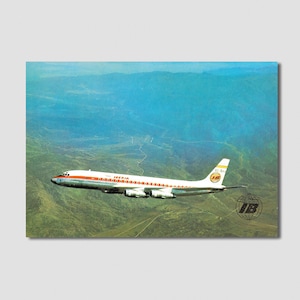 cartes postales vintage de la société Iberia Lineas Aereas avec des images d’avions.