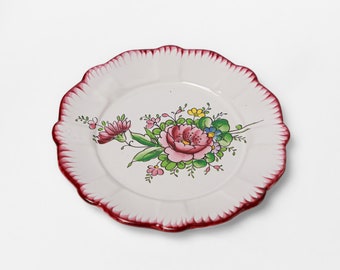 Plato de porcelana francesa vintage - Faiencerie d'art d'Angouleme Le Renoleau