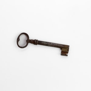 Vintage elegant iron key.