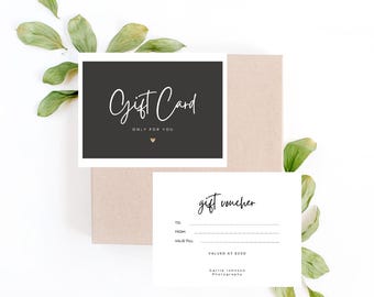 Gift certificate template for photographers or small business owners