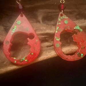 Red Santa Earrings
