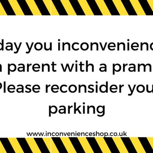 Ongemak kaart- Kinderwagen Parkeerkaarten, grap,
