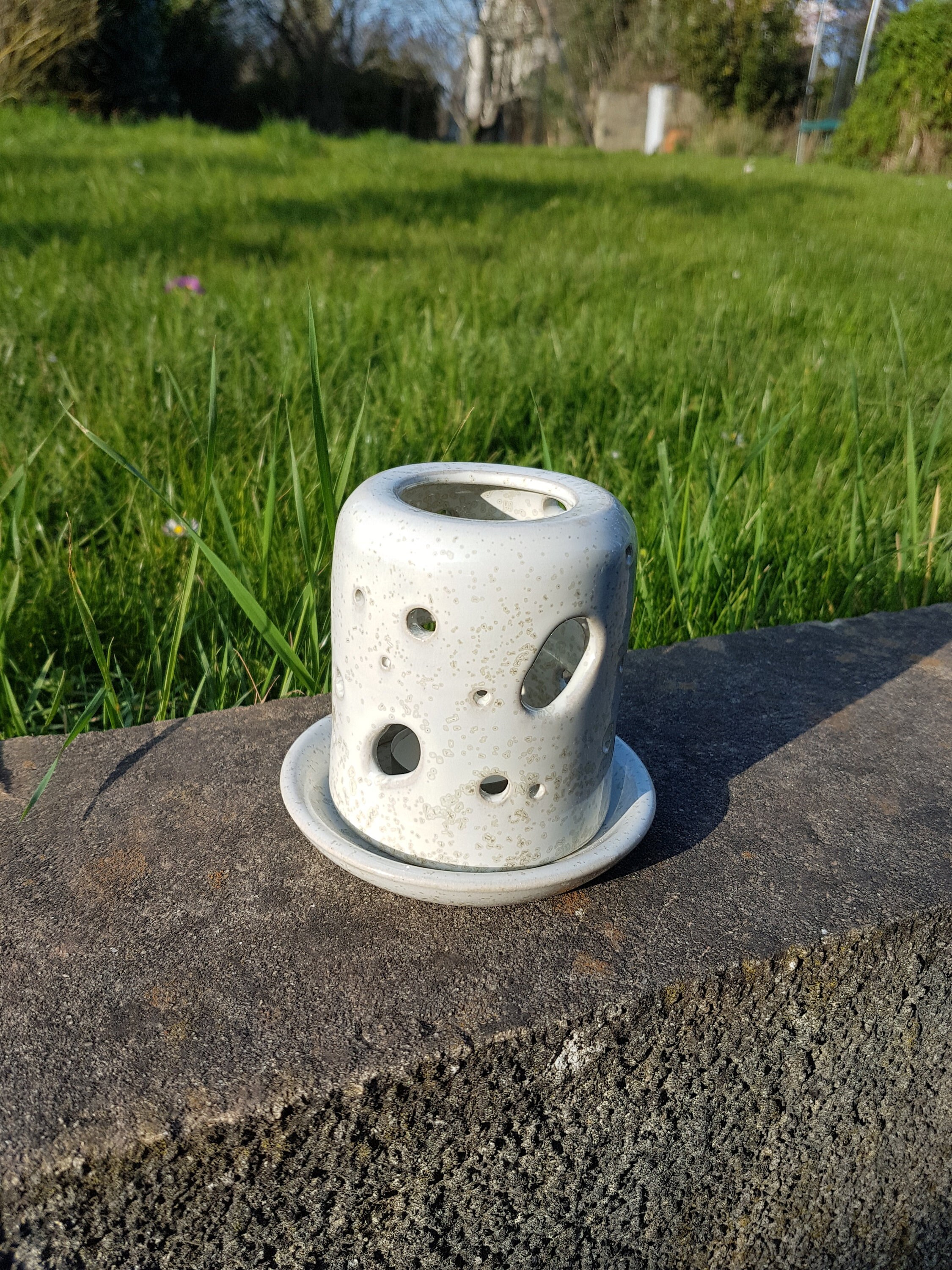 Photophore en Grès Émaillé