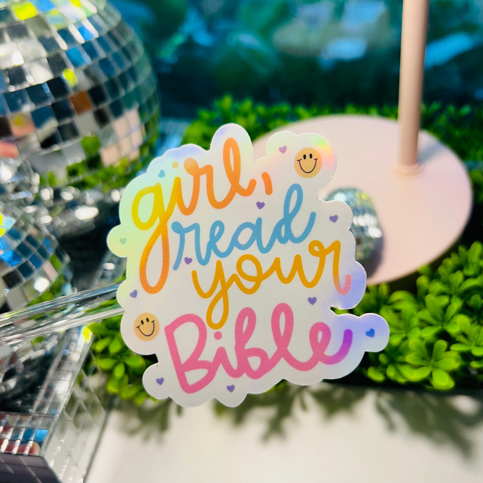 Girl Read Your Bible Sticker, Christian Girl, Aesthetic Gift for Her