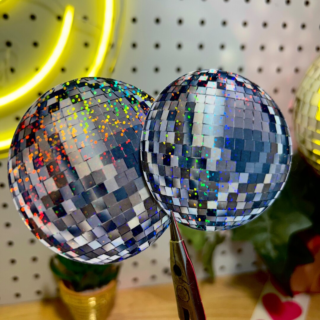 Disco Sticker Frame Disco Ball Holographic Sticker, Waterproof Stickers, 3” Disco Ball ...