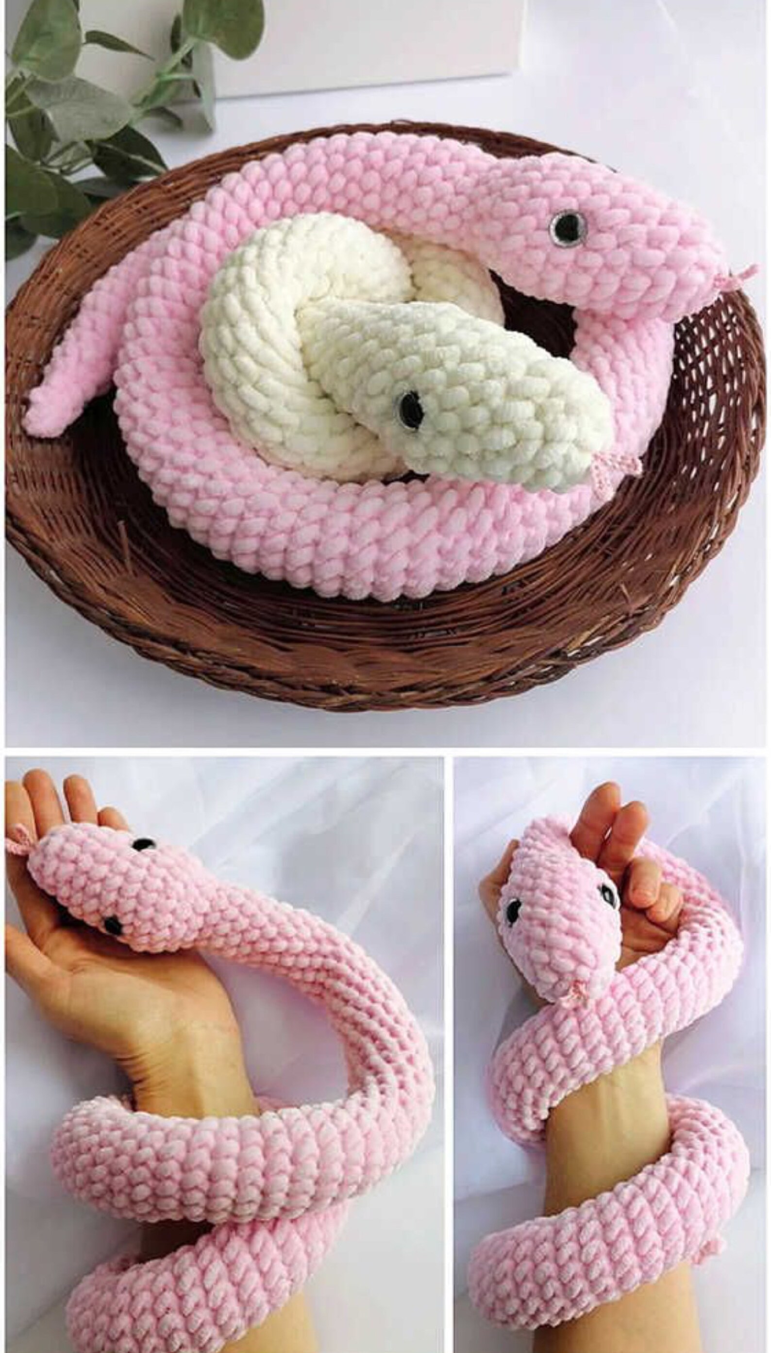 No Sew SNAKE PATTERN Crochet Snake Pattern Snake Crochet Pattern Snake ...