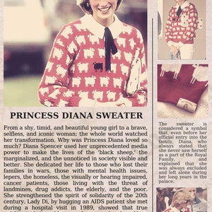 Maglione di pecora nera della principessa Diana, maglione unisex per Natale, maglione morbido, maglione di pecora nera di Diana, maglione rosso da donna immagine 3