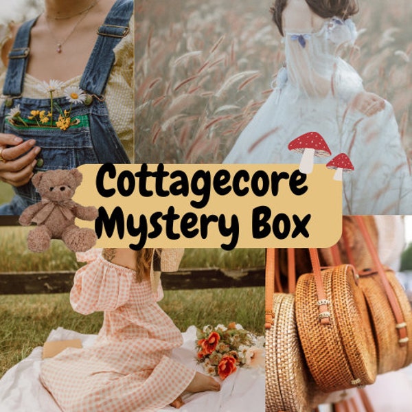 Cottagecore Mystery Box Pacchetto di vestiti Scatola a sorpresa Vestiti scatola misteriosa fairycore di fungo del nucleo