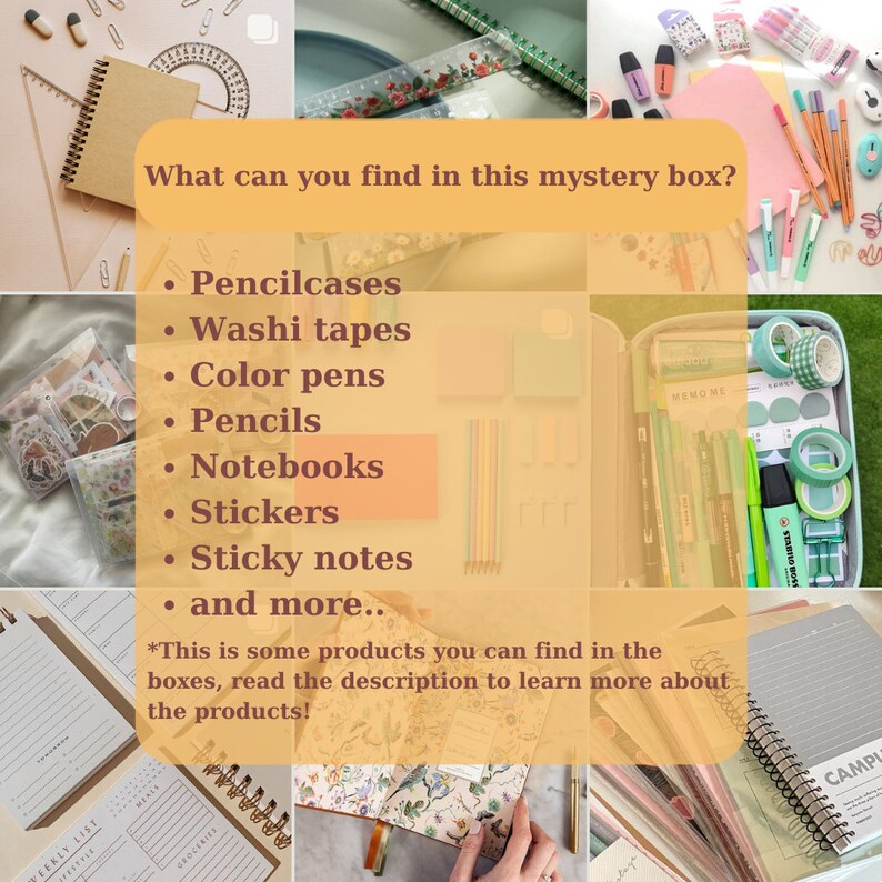 Stationery Mystery Box. Gift Box. Scrapbook. Surprise Box. Etsy