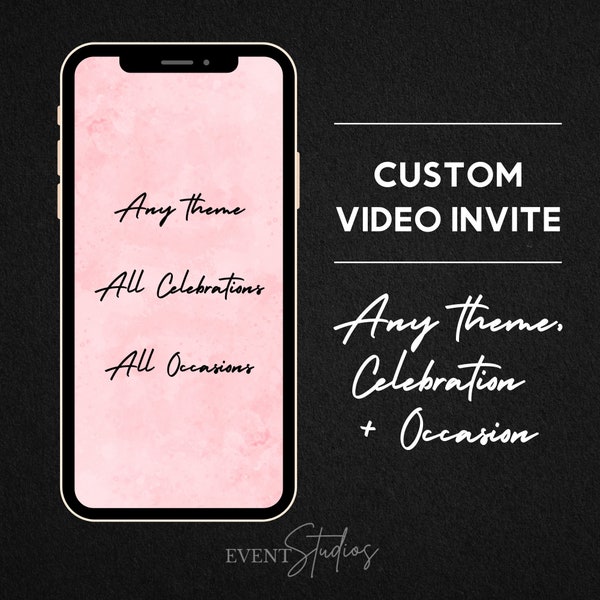 Custom Video Evite, Custom Invitations, Custom Animated Invitation, Video Slideshow, Special Occasion Video