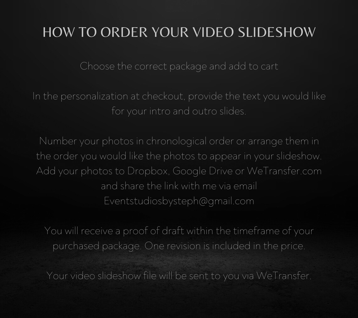 STANDARD Custom Photo Slideshow, Birthday Slideshow, Carousel Photo Slideshow, Picture Slideshow