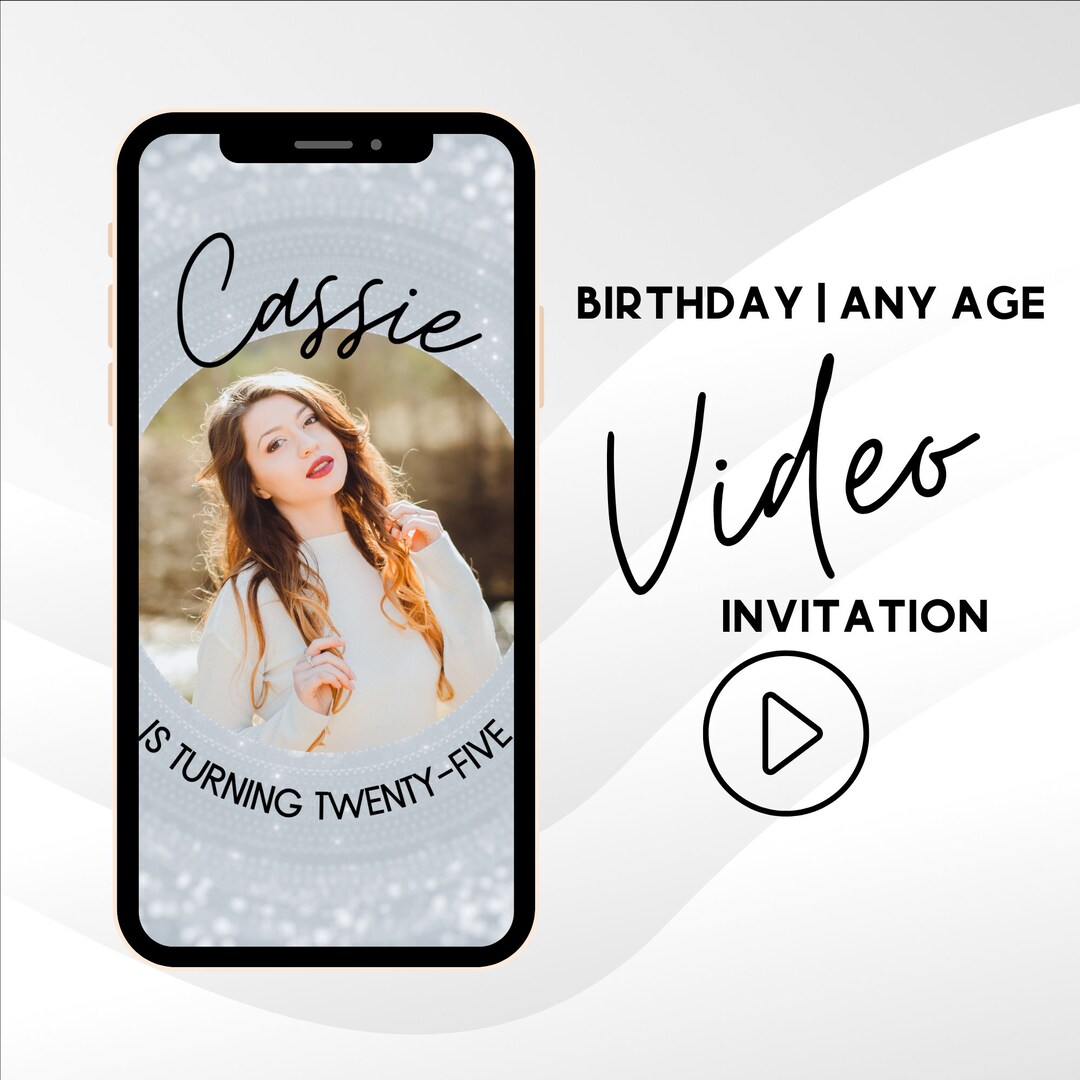 Animated Birthday Invitation, Birthday Invite, Evite, Birthday