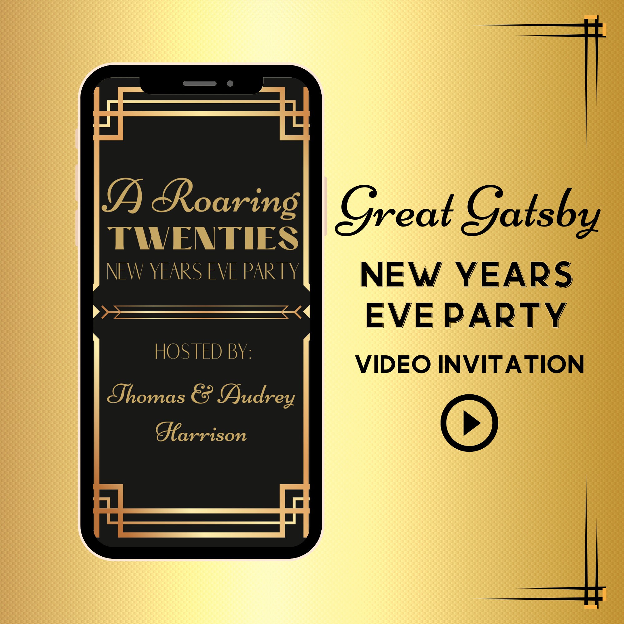 Great Gatsby Blank Invitation