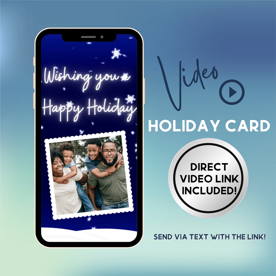 VIDEO Christmas Card, Animated Holiday Card, Christmas Card Evite