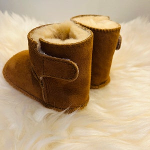 Baby Sheepskin Booties Etsy UK