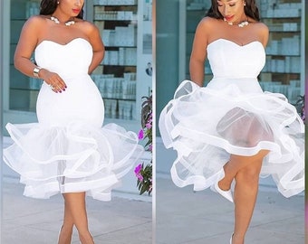 White Mermaid Dress - Etsy