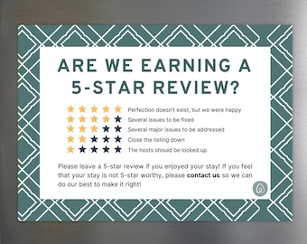 Earn Your 5 Stars Review Magnet for Airbnb Superhosts