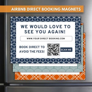 Airbnb QR Code Magnet | Direct Booking Fridge Sign for Hosts