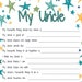All About My Uncle Printable Fathers Day Gift Idea. Reasons I Love My ...