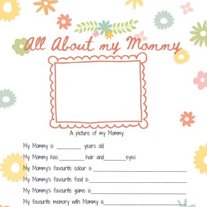 Todo sobre mi idea de regalo para el Día de la Madre imprimible para mamá. Razones por las que me encanta la actividad de recuerdo de mi mamá. El mejor regalo de cumpleaños de mamá. DESCARGA DIGITAL
