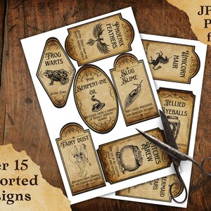 Printable Halloween Apothecary Labels Blank Halloween Apothecary Labels ...