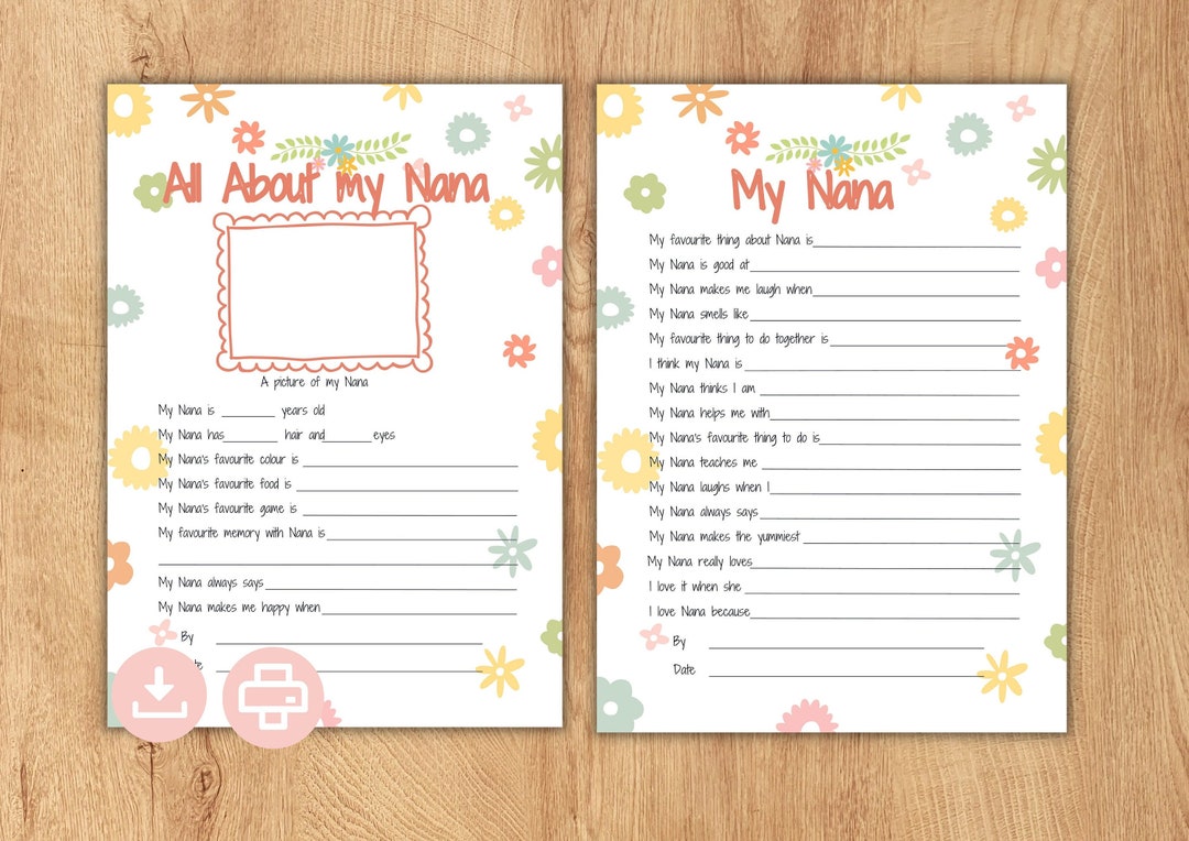 Reasons I Love Nana Printable Keepsake - Il 1080xN.4634513451 Cxic 