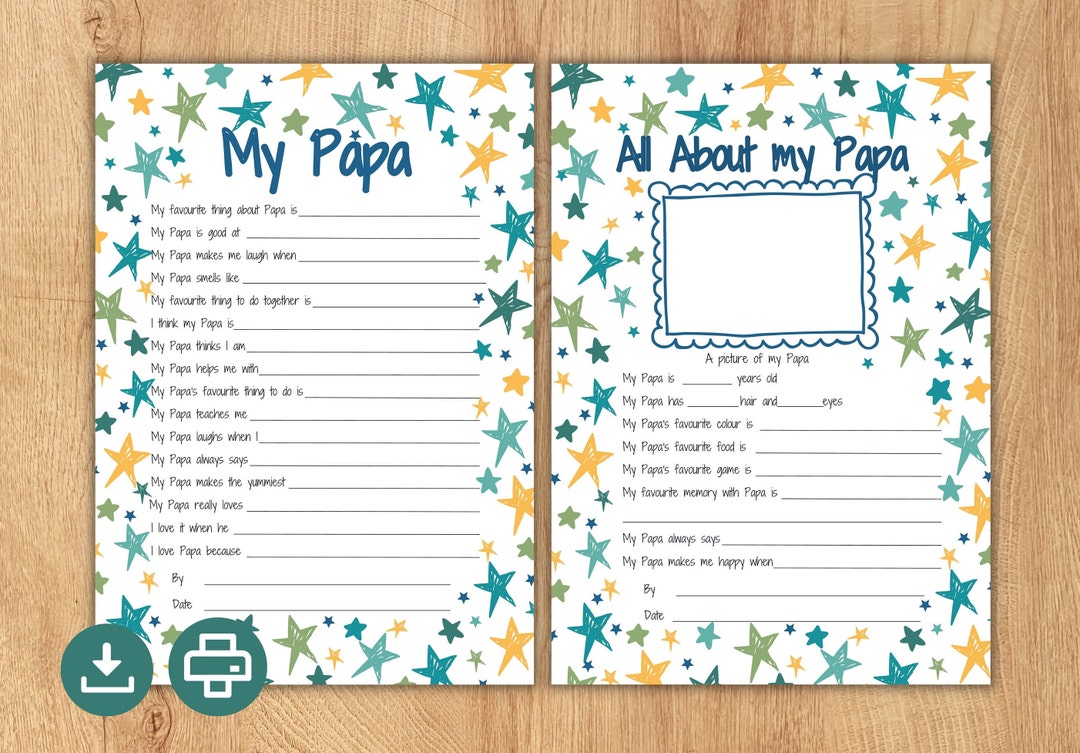 Reasons I Love Papa Printable Keepsake Gift Idea for Father #39 s Day Reasons I Love Papa Printable Keepsake Gift Idea for Father #39 s Day