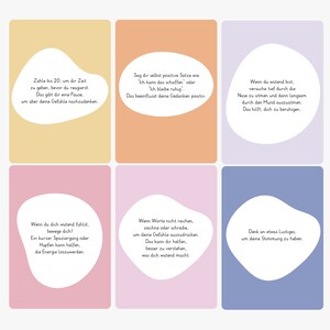 40 Tarjetas calmantes - Ejercicios relajantes para la paz interior, Descarga instantánea, Imprimible, Tarjetas de ejercicios