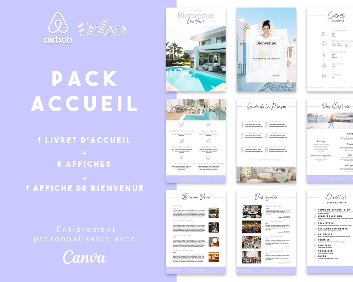 Livret D'accueil Airbnb Français Livre De Bienvenue  Etsy Canada